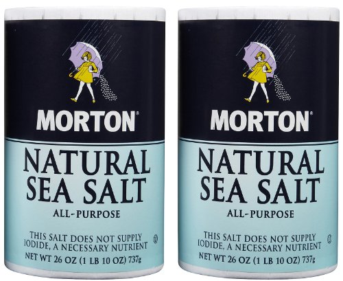 Morton salt natural sea salt - 26 oz - 2 pack