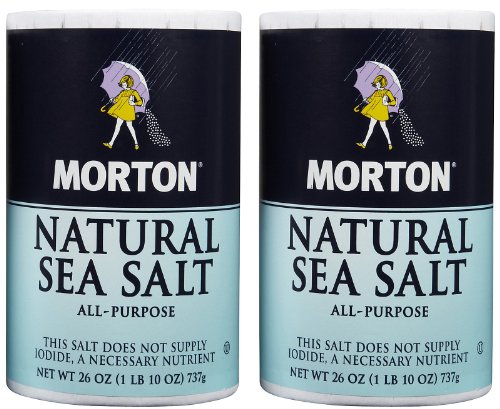 Morton Salt Natural Sea Salt - 26 oz - 2 Pack