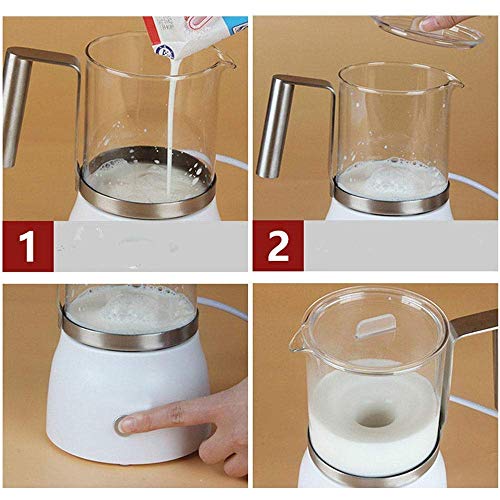 Milchaufschäumer, Doppelwandelektro Milch Dampfer mit heißer oder kalter Milch Aufschäumen Funktionen, Reglern, Leiser… – Bild 4