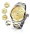 TW STEEL CB51 Men's Stainless Steel Canteen Bracelet Two-Tone Band Gold Dial Watch