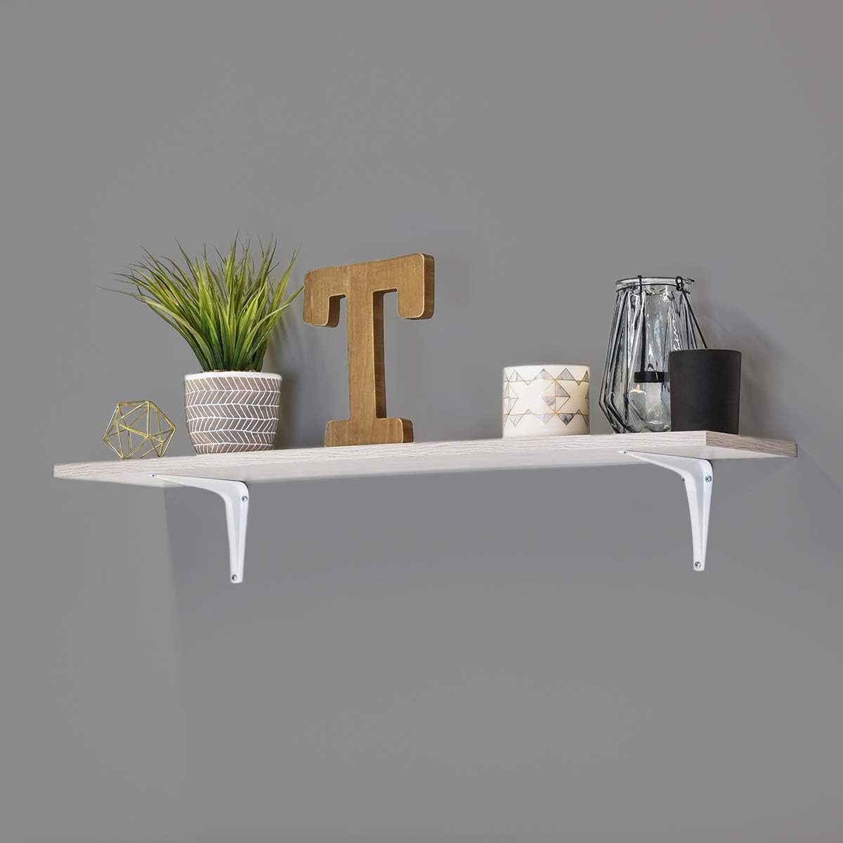 Basics Shelf Bracket - 8" x 10", White, 10-Pack - - 