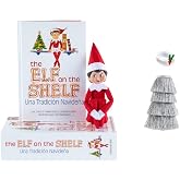 The Elf on the Shelf Blue Eyed Spanish Girl Scout Elf with Claus Couture Collection Tiny Tinsel Dress
