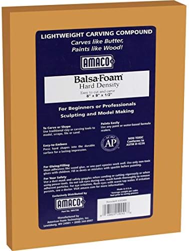Balsa-Foam(R) - 10lb. Density 6 x 9 x 1/2" 15.2 x 22.9 x 1.3cm pkg(2)