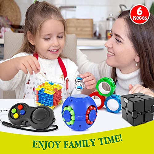 Fidget Toy Pack for Kids Adults, 6 PCS. Sensory Fidget Toys Set Fidgeting Game for ADHD Autism