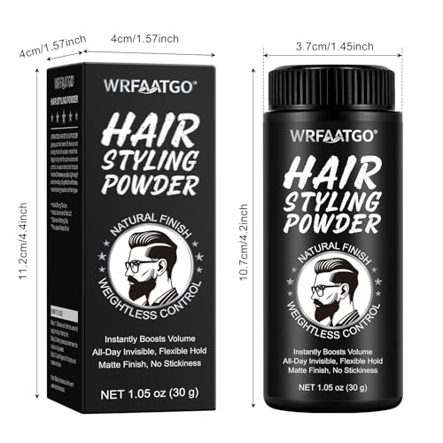 Hair Wax Powder for Men, Volumising Hair Powder, 30 g, Men's Hair Powder, Natural Matte Effect, Texturizing Powder Without Residues, Instant Volumising, Long Lasting Hold, Fine Hair