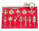 Sailor Moon Pretty Guardian 12PCS Cosplay Keychain Necklace Toy Christmas Gift Silver by SM