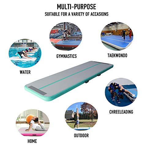 image for AKSPORT Air Track Gymnastics Tumbling Mat Inflatable Floor Mats with E