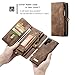 Galaxy Note10+ Plus Wallet Case,AKHVRS Handmade Premium Cowhide Leather Wallet Case,Zipper Wallet Case [Magnetic Closure]Detachable Magnetic Case & Card Slots for Samsung Galaxy Note 10+ Plus - Brown