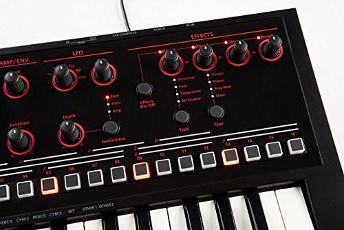 Roland JD-XI 37-Key Interactive Analog/Digital Crossover Synthesizer, Black