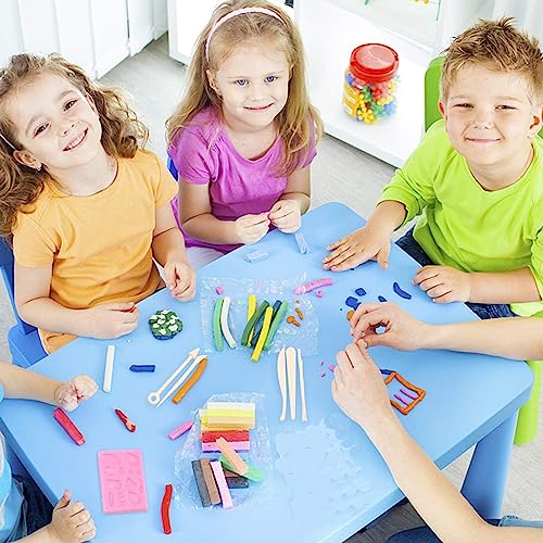 Vindany 36 Colors Polymer Clay Modeling Clay Kit Soft Non-Toxic Baking Soda DIY with Tools and Storage Box Christmas for Kids