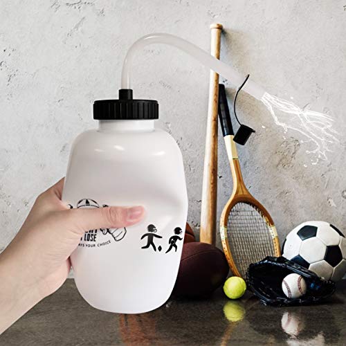 SolForis Hockey Water Bottles with Long Straw, Fit for Football