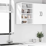 vidaXL Riga White Hanging Cabinet 40x29.5x60 cm Engineered Wood view 3