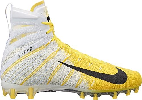 NIKE Men's Vapor Untouchable 3 Elite Football Cleats (White/Yellow, 85)