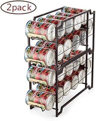 Bextsware Beverage Can Dispenser Rack Stackable Can Storage