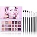 UCANBE Aromas Eyeshadow Palette + 8pcs Soft Eye Shadow Makeup Brushes Set Kit, Shimmer Matte Glitter High Pigmented Long Lasting Blending Pallet