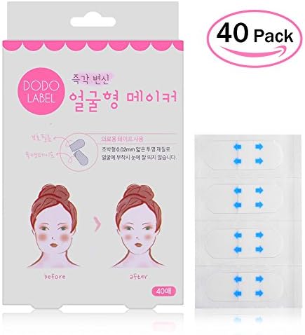 40pcs/Set Facial Invisible V Shape Sticker,Lift Face Chin Make-up Patch