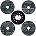 5 Inch Backing Pad With 5/8 Inch TPI - 11 Thread Lock Nut And 4 Grinding Resin Fiber Discs with Multi Grits