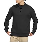 adidas Mens Go to Cozy Mock Neck Long Sleeve Shirt Casual Tops Casual - Black