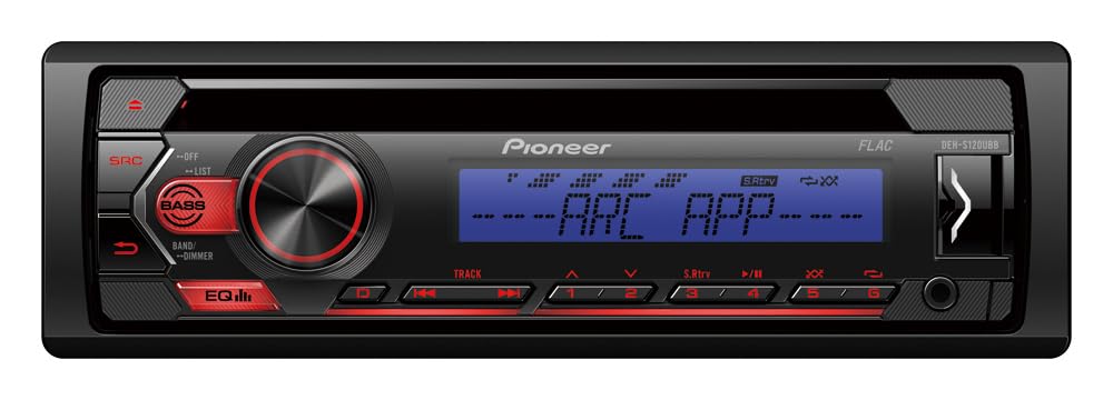 Pioneer Car CD Player, Blue, Single Din