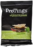 ProTings - Protein Chips, Chili Lime (1.0 oz), 120 Cal Single Serving Bags (Pack of 12)