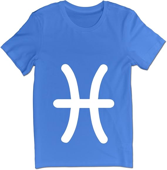 Amazon Aethertime メンズ シャツ 星座 魚座 半袖 Tシャツ うお座 シンプル マークroyalblue Tシャツ カットソー 通販