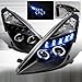 Spec-D Tuning LHP-CEL00JM-TM Toyota Celica Dual Halo Led Projector Black Headlights