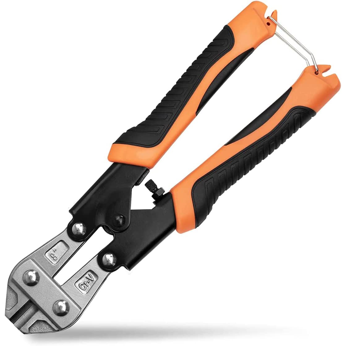 Bolt Cutter, 8" Mini Wire Pliers Heavy Duty CR-V Steel Bar Pliers for Chain, Snips Clippers with Rubber Grip, Cutting for Chains, Padlocks, Wire Fencing, Chicken Wire