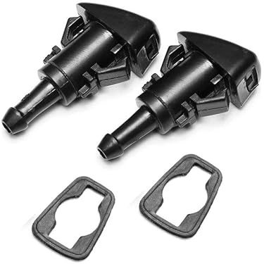 thumbnail image 2 of CarBole Windshield Washer Nozzle Set (2Pcs) – Universal Fit For Cars, SUVs, Trucks – Black/Gold 2 of 6