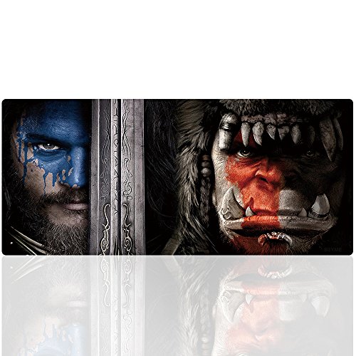 Large Gaming Mouse Pad, Imegny Extended Keyboard & Mouse Mat with Stitched Edges + Non-slip Rubber Base (35.415.7Inch, moshou)
