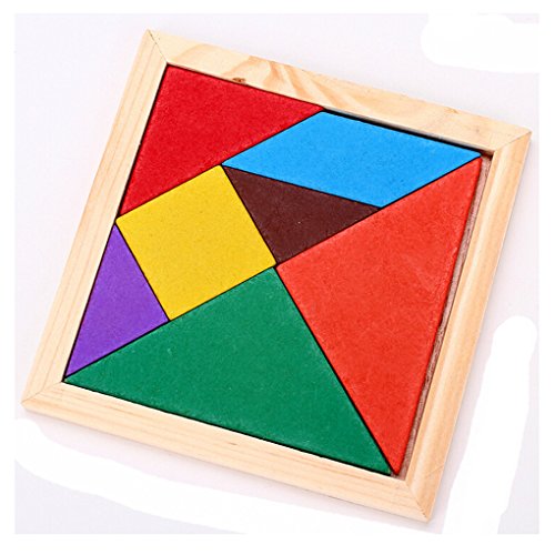 Little star Children Mental Development Tangram Wooden Jigsaw Puzzle Educational Toys for Kids by GYBBER&MUMU