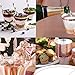 Disposable Plastic Tableware Set | Includes Plates, Cutlery, Table Runner, Napkins, Cups & Paper Straws for Dinner, Party, Bridal Shower, Birthday & Christmas | 251 Pieces Rose Gold Fancy Silverware