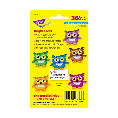Trend Enterprises Bright Owls Mini Accents Variety Pack (36 Piece)