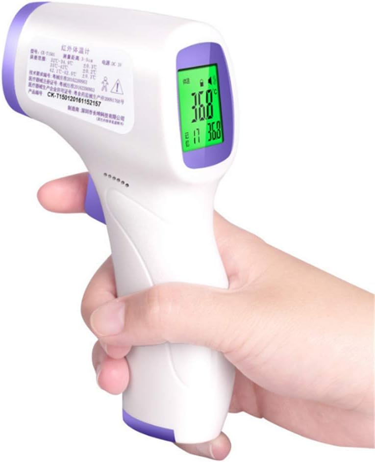 Abcoll Non-contact forehead temperature gun Infrared probes Sensing Body thermometer Handheld Portable electronic thermometer for adults kids,CK-T1503 white