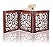 Safety Pet Gate for Dogs – Free-Standing & Foldable - Decorative Scroll Wooden Fence Barrier – Stairs & Doorways (Mahogany)