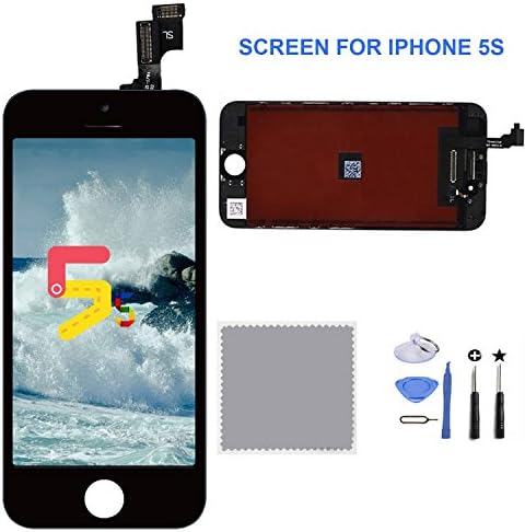 Screen Replacement for iPhone 5s Black LCD Display Touch Screen Digitizer Replacement Full Assembly with Repair Tool Kit