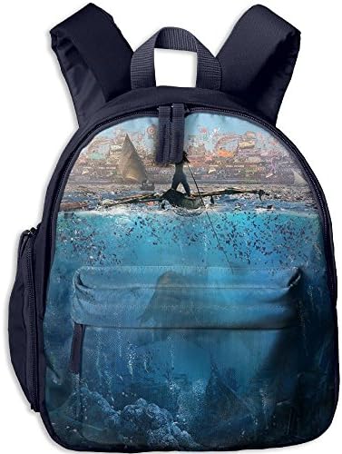 Children's Fantasy Giant Fish Under Waste Water Book Bags/Packbags School Bag For Kids