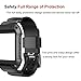 Fitbit Blaze Accessory Bands and Case - Silicone Sports Style Replacement Classic Bracelet Strap Wristband/Watch Band with Resilient Protective Case/Cover for Fitbit Blaze Smart Fitness Watch(Black)