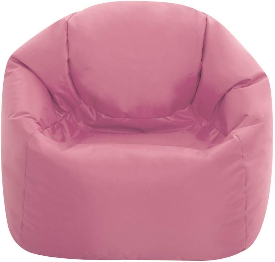 Bean Bag Bazaar Kids HiRest Chair, Rose Dust Pink, 53cm x 50cm, Indoor Outdoor Bean Bags for