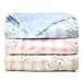 JOIE BEAN Fleece Baby Blanket | Soft and Fuzzy Minky for Infant, Newborn | Warm Crib With Teddy Bear Pattern | for Baby Boy, Girl, Unisex (Beige)