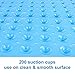 Baobë Bathtub Mat Non-Slip Shower Bath Mat for Baby Kids Elder Washable Natural Rubber Blue 39