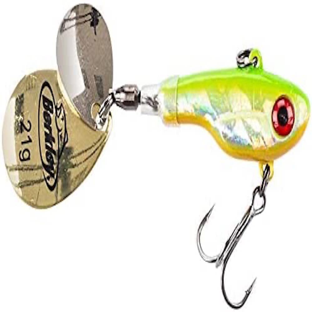 Berkley Pulse Spintail, Jig Lure with Spinner Blade & Berkley Fusion Treble Hook - Long Casting Hard Bait for Perch, Trout, Pike, Unisex, Candy Lime, 21g | 75mm