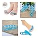 Toe Separators - Toe Straightener for Plantar Fasciitis and Bunion Corrector. Blue Toe Spacers. Free Heel Cups. (6 pcs)