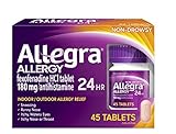 Allegra Adult 24 Hour Allergy Tablets, 180Mg, 45 Count Ck#XDF