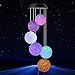 Solar Wind Chimes Outdoor, for Mom for Wife for Grandma, Color-Changing Solar Mobile sind Chime, Waterproof Solar Powered LED,Hanging lamp for Outdoor Garden Decoration