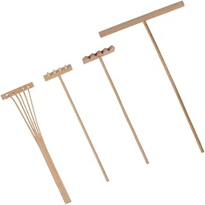 EXCEART 4 Pcs Mini Zen Sand Rakes DIY Sand Zen Garden Tools for Office Tasteful and Elegant Zen Garden Accessories for Home Gift Garden Decor