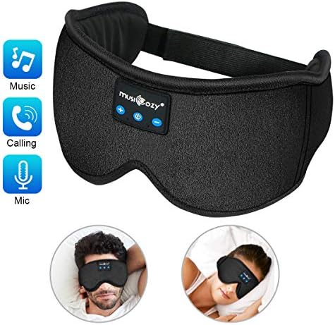 Musicozy Sleep Headphones Bluetooth Wireless Sleeping Eye Mask Office Travel Unisex Valentine S Gifts Men Women Who Have Everything Top Cool Tech Gadgets Unique Mom Dad Her Him Adults Teen Boys Girls