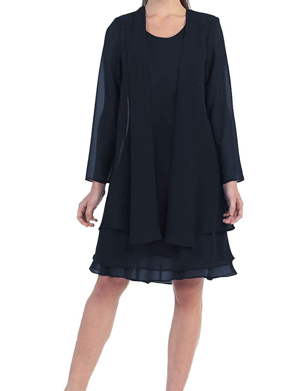 dress with chiffon jacket