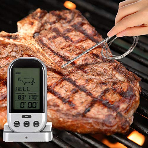 dezirZJjx Digital Food Thermometer,Kitchen Household Mini Digital BBQ Food Thermometer Meat Probe Temperature Tool Black