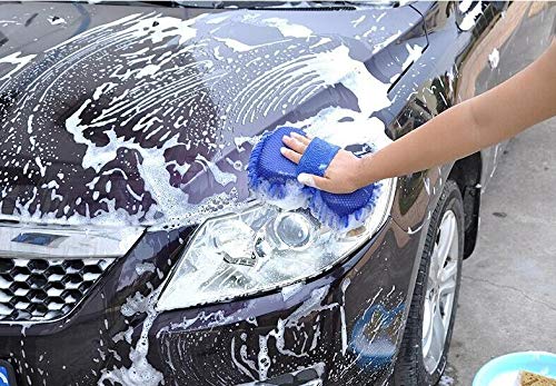 Car Cleaning Tools Kit Vehicle Tire Brush Wash Mitt Sponge Wax Applicator Microfiber Cloths Window Water Blade Brush Automotive Care Towel Sponge Rag - Thumbnail 2