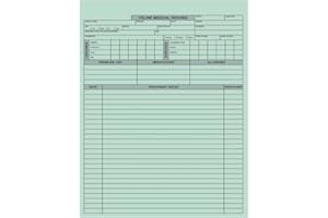 Feline Veterinary Medical Record Forms, Doctor Stuff 2-Sided Vet Chart for Cats, Vaccination & Treatment Log, Heavy Paper Stock, 250 Sheets, Ideal for Veterinary Clinics, Animal Hospitals & Shelters